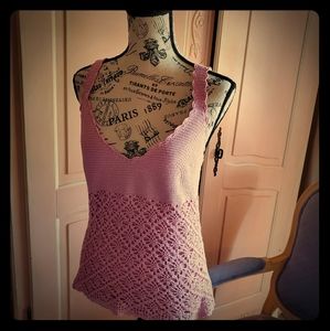 Antonio Melani *Almost Vintage* Crochet Tank Top